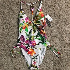 Trina Turk NWT Tropical Print One-piece Swimsuit